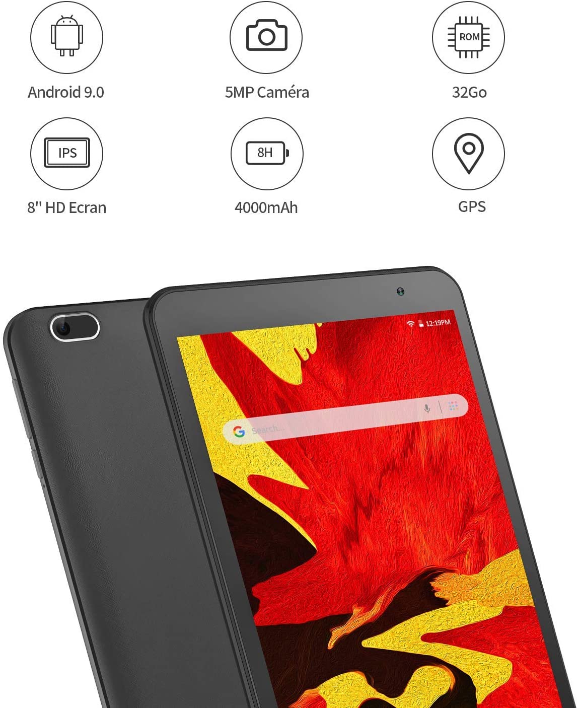 30€ Sur Tablette Tactile VANKYO MatrixPad S8 8 Pouces HD 4 Cœurs CPU 2 Go Ram 32 Go Stockage Noir